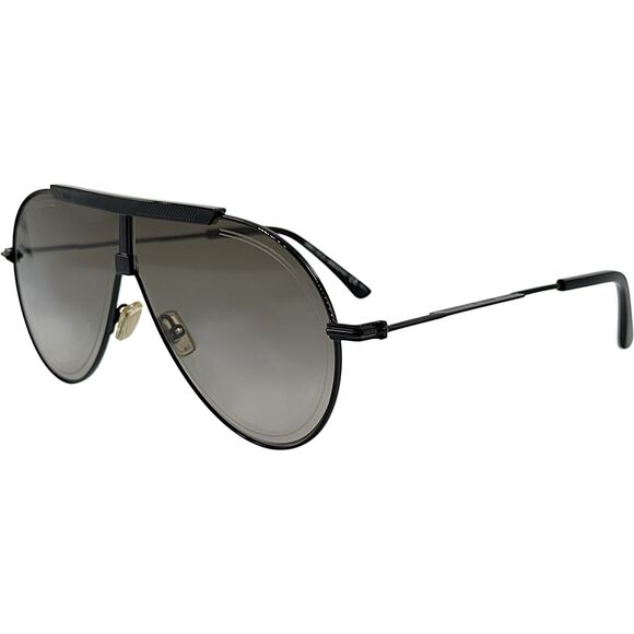 Jimmy Choo Eddy S Mens Metal Aviator Sunglass 0807 Black Gray Gradnt 66-04 Italy - Picture 1 of 6